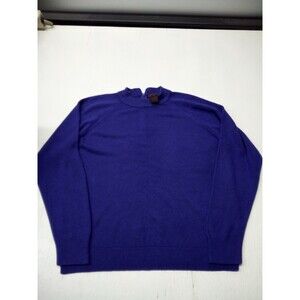 Woman's Andrea Classics Cashmelon Zip purple sweater 42 XL